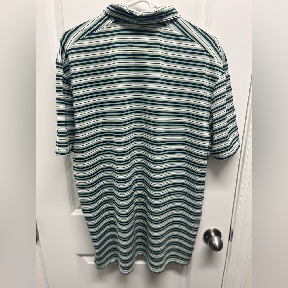 Oakley Hydrolux Striped Navy/green/white  Polo Shirt Men’s XL - Picture 2 of 9